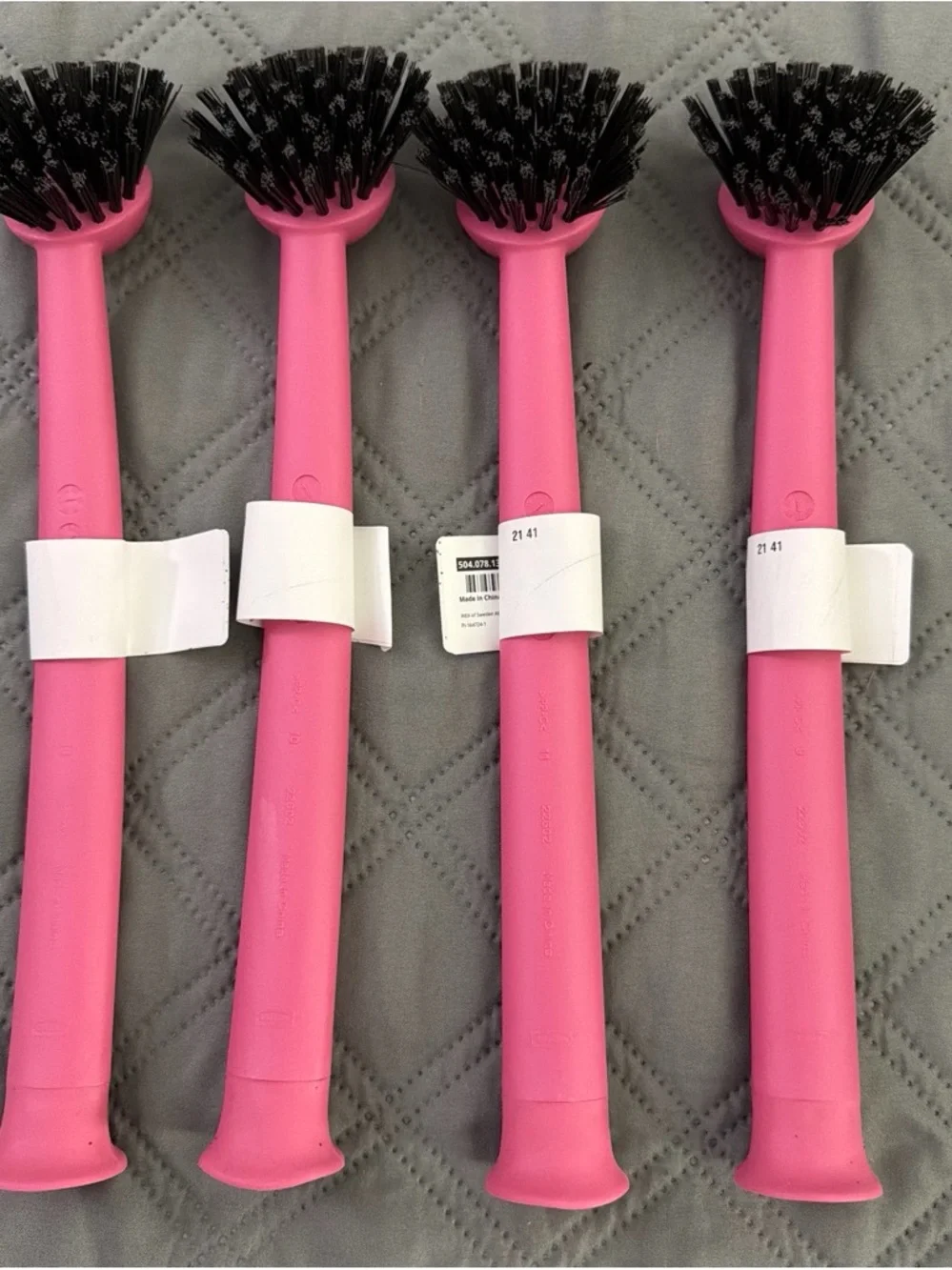 IKEA Pink Round Dish Brushes - Set of 4